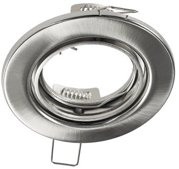 Decken-Einbaustrahler "SR90" chrom-matt / schwenkbar, Ø 88mm, für 50mm Lampen