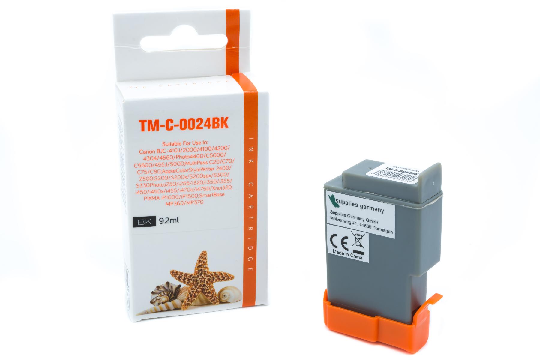 BCI24/21schwarz alternativ Seestern Tinte schwarz für Canon / 0954A002 / 10ml