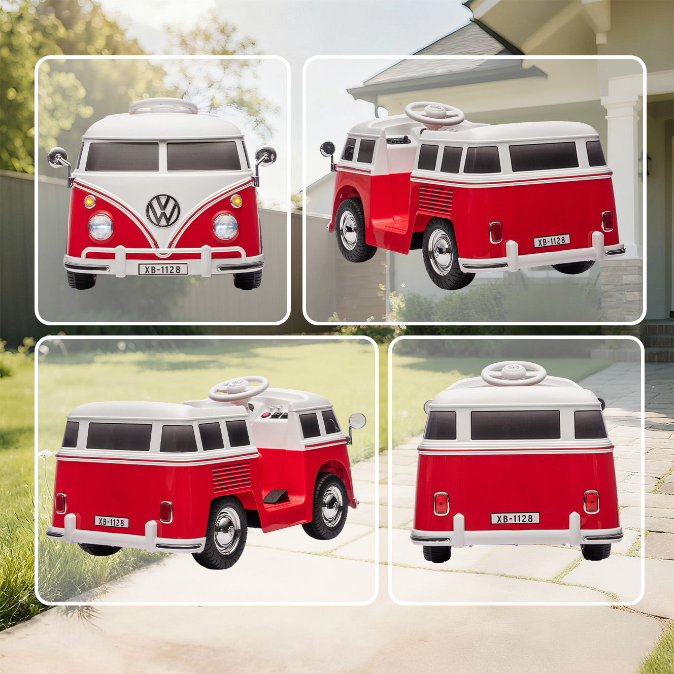 Kinder Elektroauto, 12V Kinderfahrzeug mit MP3, Doppelmotor, Elektrofahrzeug mit Hupe, Sanftanlauf, 89x49x41,5 cm, Rot