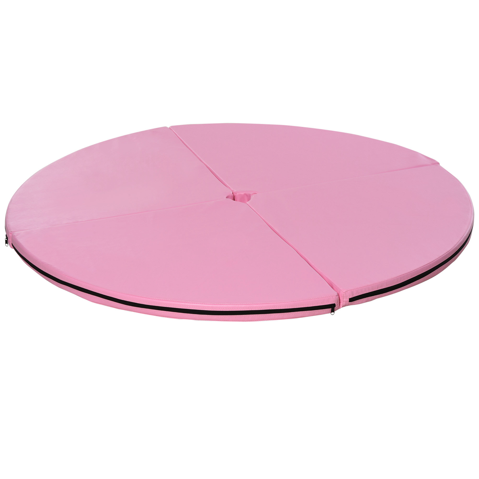 Pole-Dance-Matte, 5 cm dicke runde Kunststoff-Matte für Pole-Dance-Übungen, Gymnastik, Yoga, Rosa