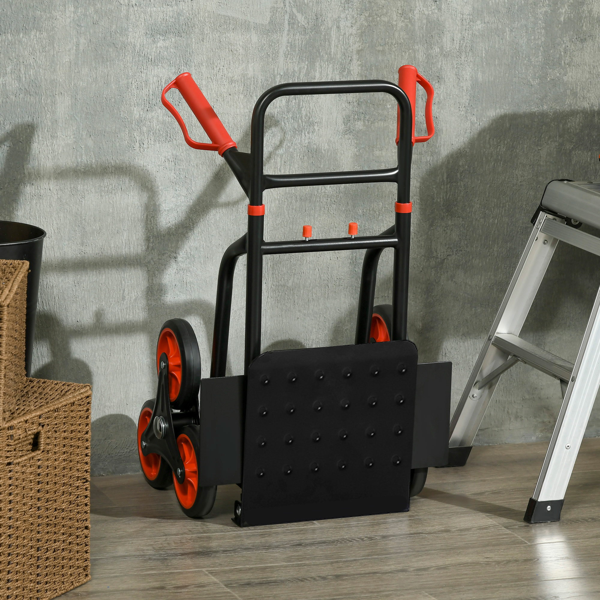 Treppensteiger Sackkarre klappbar Transportkarre mit Stahlrahmen max. 120kg 105,5 cm Transportwagen für Umzug Werkstatt Lager