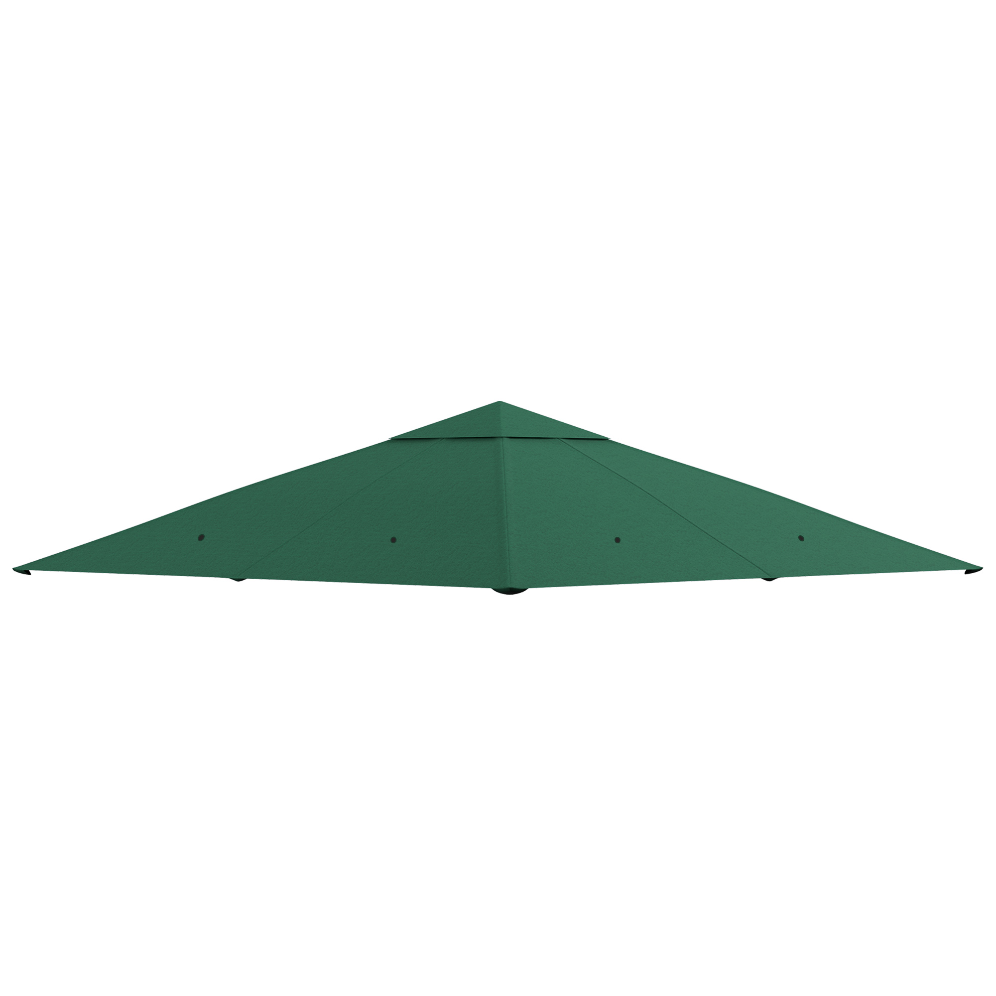 Ersatzdach für Gartenpavillon, 8 Wasserabflusslöcher, einfache Montage, Polyester, grün, 2,98 x 2,98 m