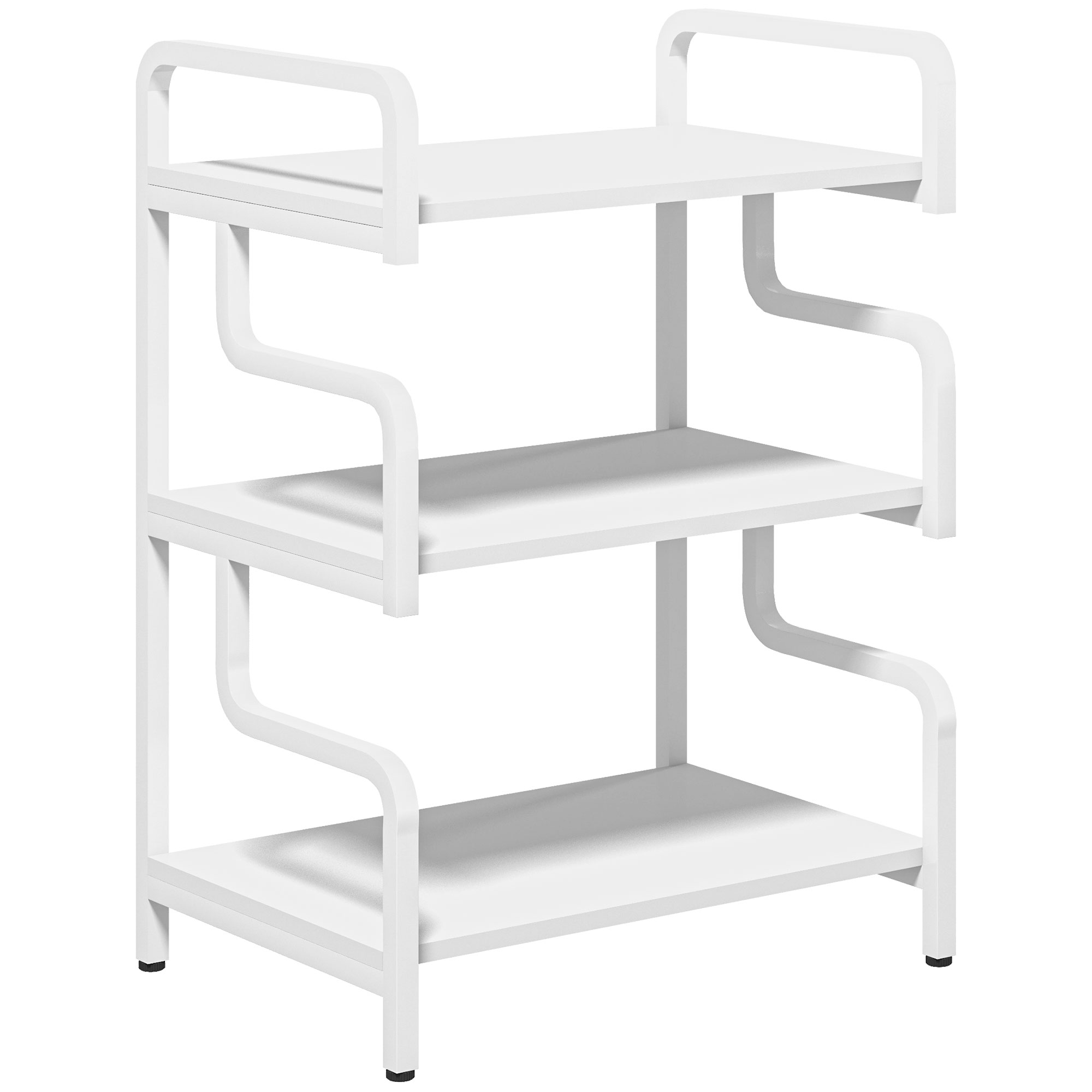 Druckerständer Druckertisch mit 3 Ebenen und Stauraum, 55 x 40 x 77cm