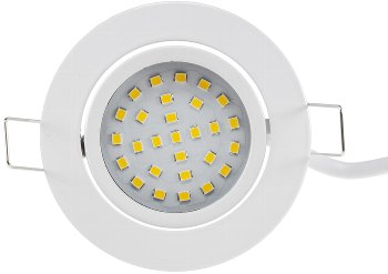 LED-Einbauleuchte "Flat-32" warmweiß / 80x32mm, 5W, 590lm, weißes Gehäuse
