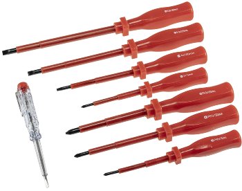 Schraubendreher-Set "KS-8 Elektro", mit Koffer, isolierter Schaft, 8-teilig