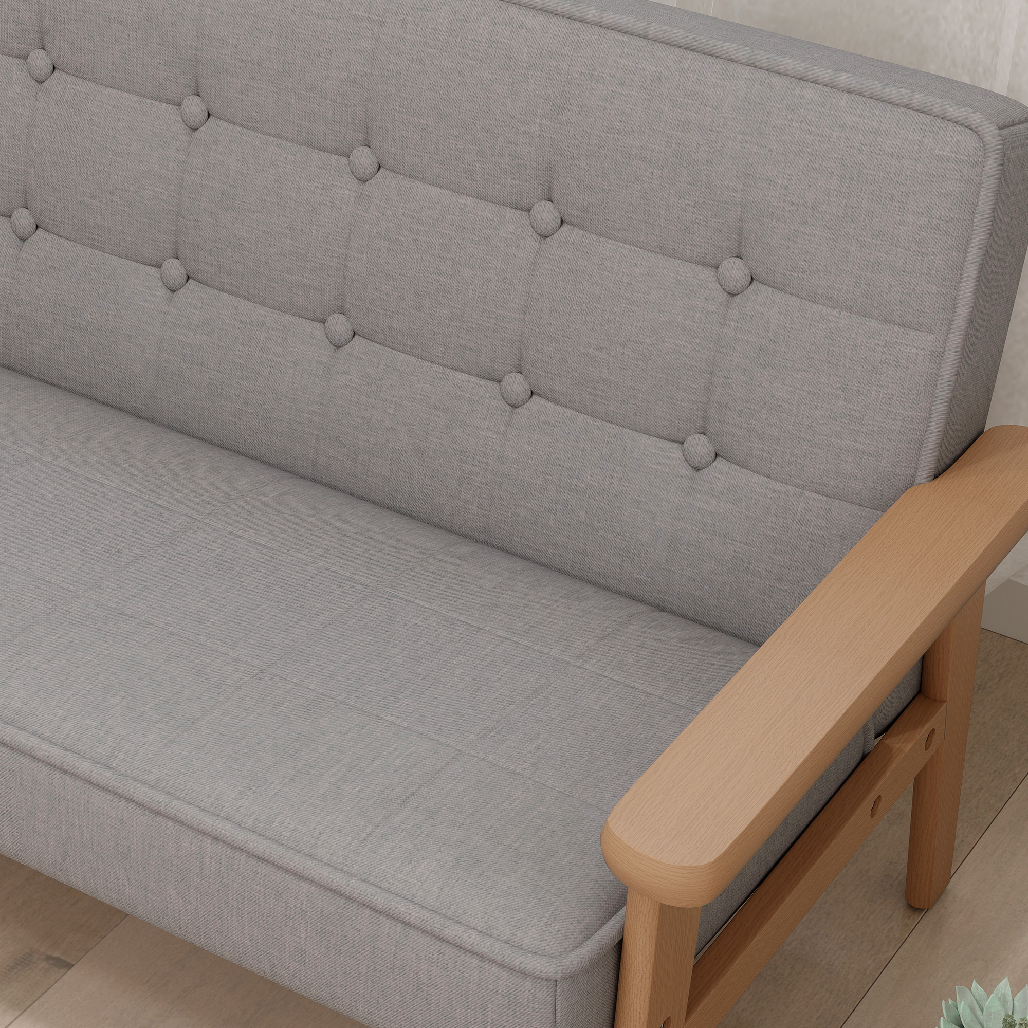 Kindersessel, Kindersofa mit Holzrahmen, Samtoptik, gepolstert, für Kinder von 3-15 Jahren Grau
