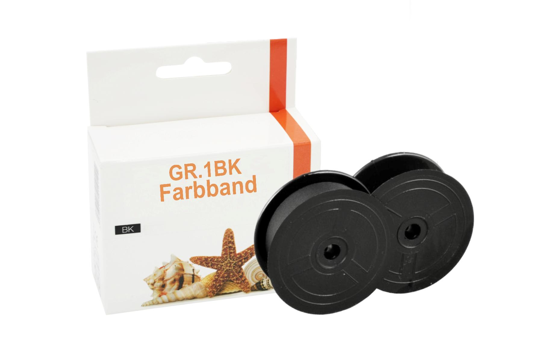 Gr. 1 Farbband, Nylon, schwarz / Gr. 1