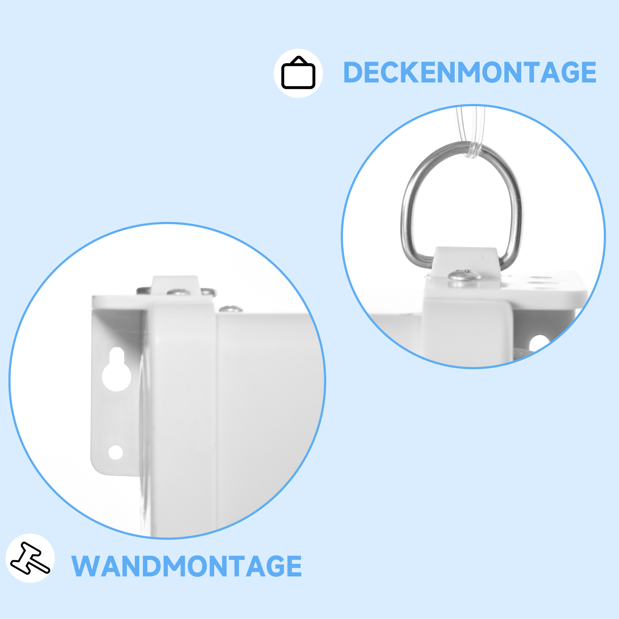 Beamer-Leinwand, inkl, Ständer, Wand- oder Deckenmontage, 16:9 Seitenverhältnis, 172x96 cm, Weiß