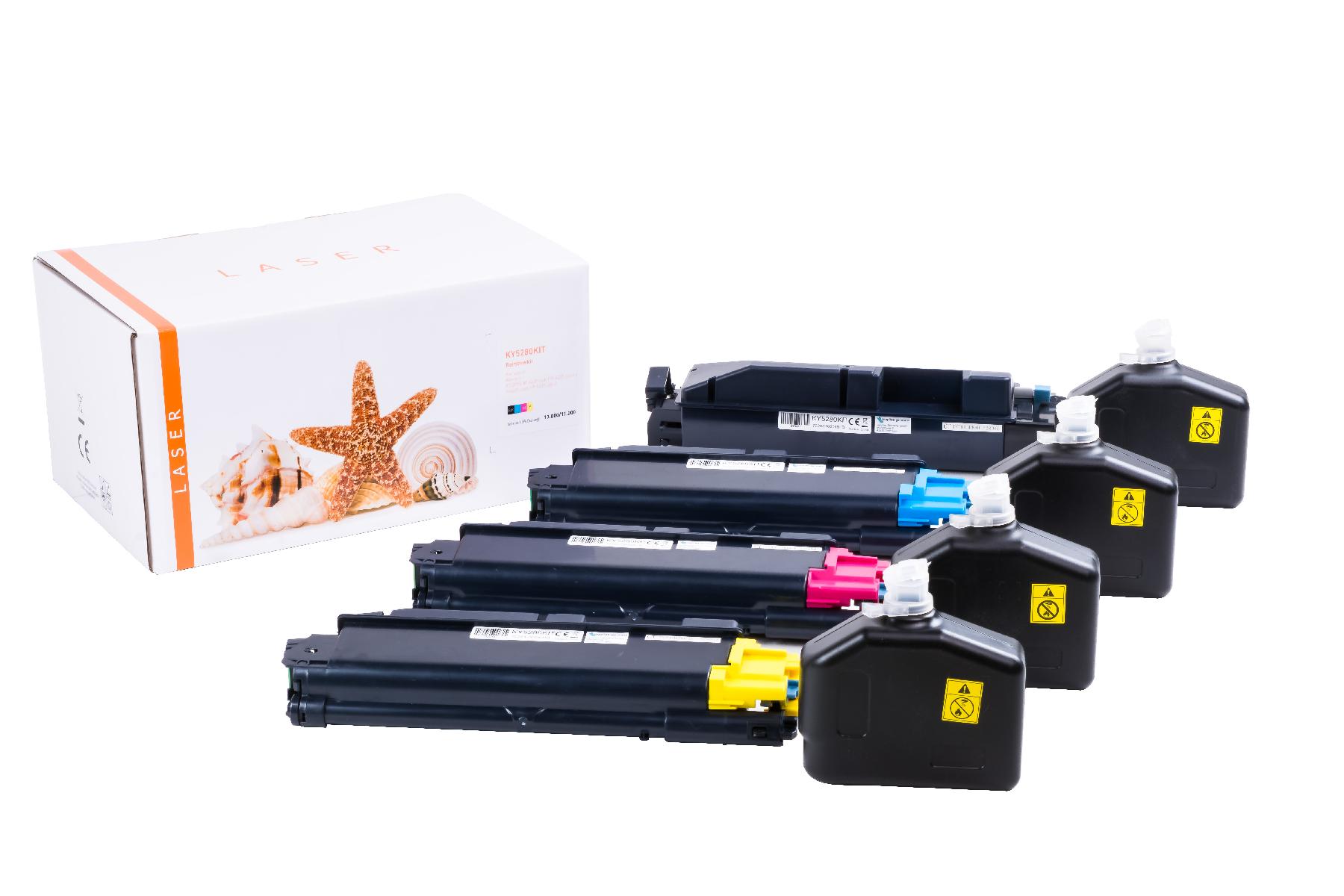 TK5280KIT alternativ Toner Rainbowkit für Kyocera / TK5280 / BK13.000 / CMY11.000 Seiten
