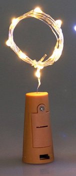 LED Flaschen-Lichterkette "CuteBottle" / 20 LEDs, 2m, warmweiß, Batterie, 10x Set
