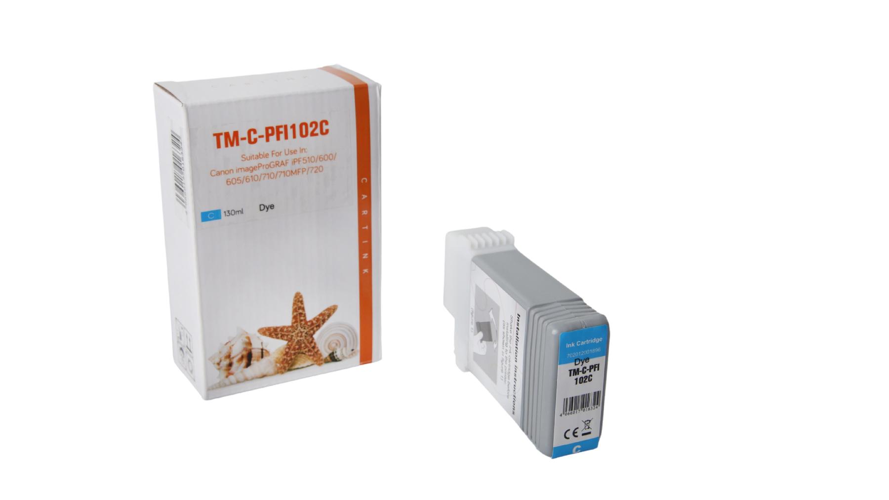 PFI102C Refill Tinte cyan für Canon / 0896B001 / 130ml