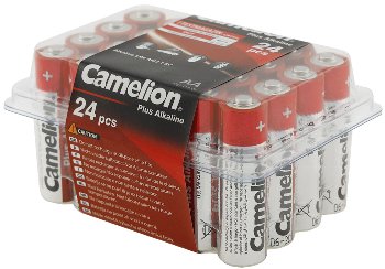 Mignon-Batterien CAMELION AlkalinePlus / Typ AA/LR6, 1,5V, 24er Haushaltsbox