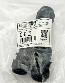Kabelverbinder Y-Form, IP68, 450V/24A / Schraubanschluss, für Kabel Ø 8-12mm