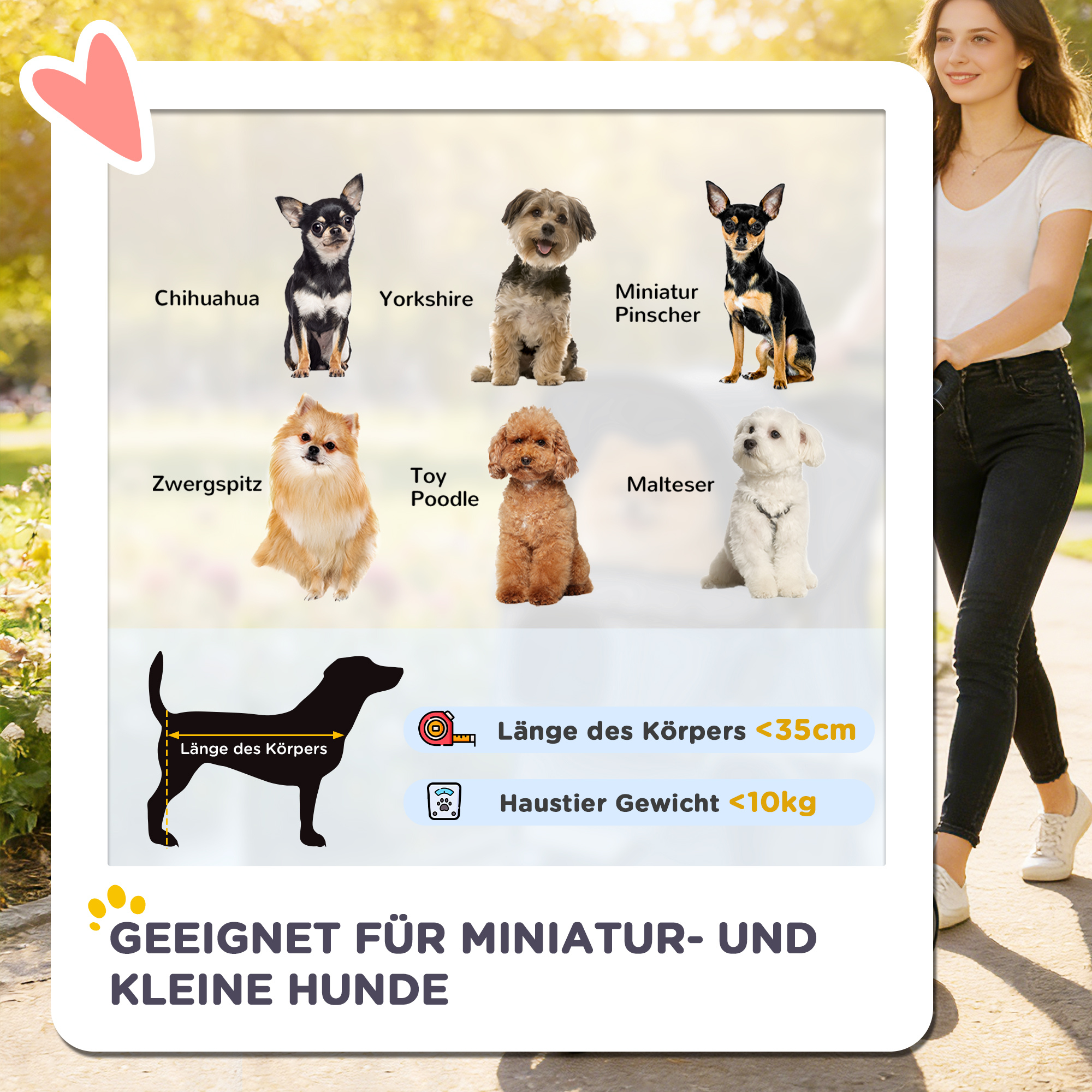 Hundewagen Faltbar Hundebuggy mit Reflektorstreif Aufbewahrungskorb Kissen für kleine Hunde bis 10 kg 77x44x102 cm Schwarz