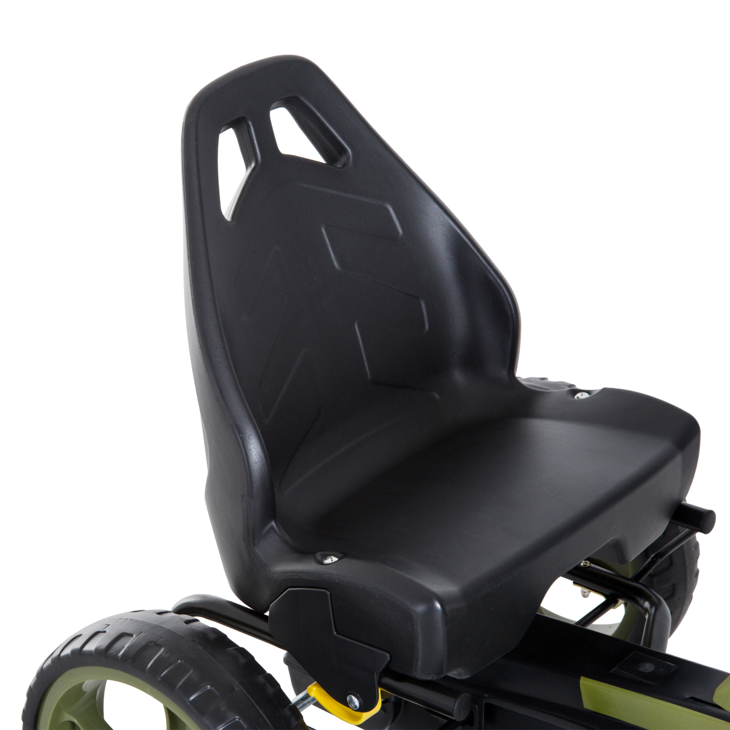 Go Kart Tretauto Tretfahrzeug mit Handbremse Kinderfahrzeug Kettcar Tretfahrzeug mit Verstellbarem Sitz ab 3 Jahren Grün 105 x 54 x 61cm