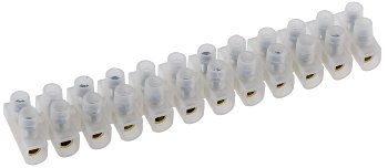 Lüsterklemmen für 1,5-2,5mm², 12 Klemmen, Messingeinsatz, transparent Lüsterklemmen für 1,5-2,5mm², 12 Klemmen, Messingeinsatz, transparent
