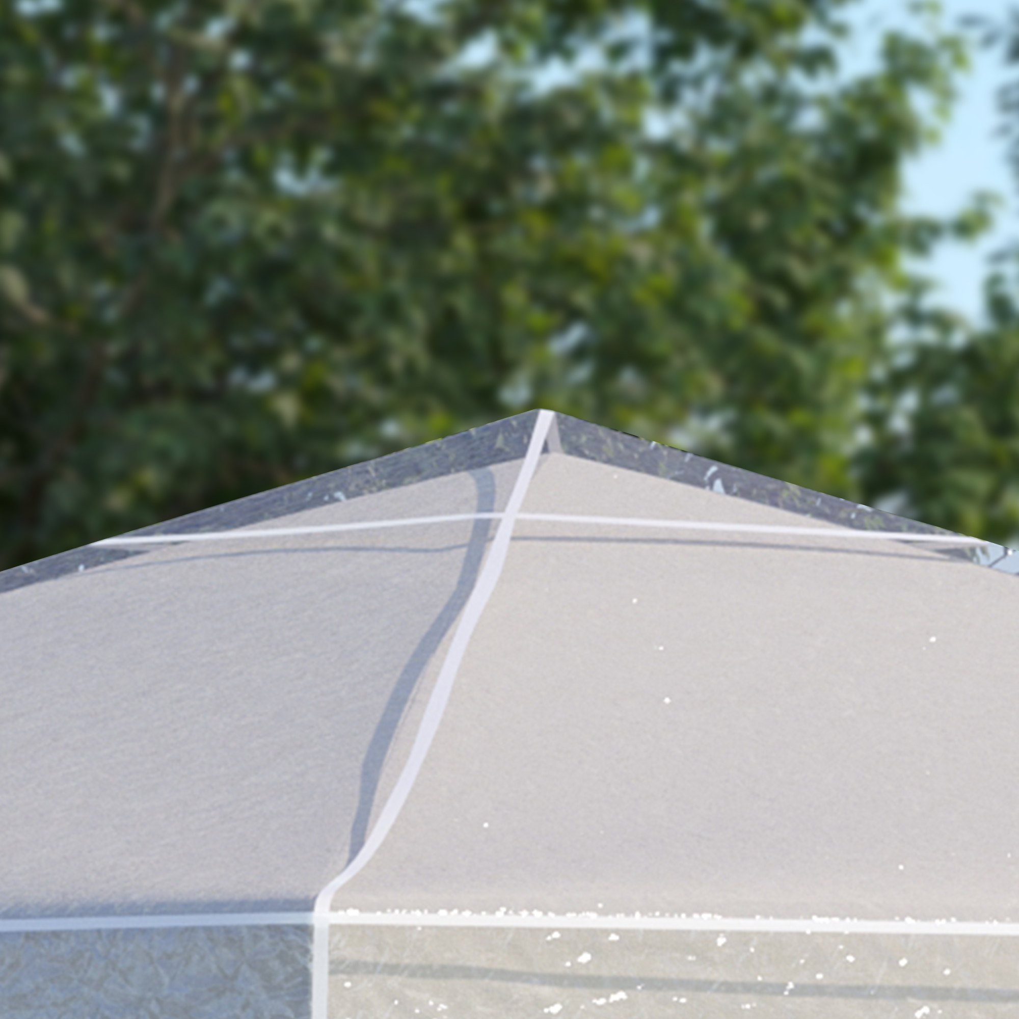 Pavillon-Regenabdeckung, Gartenpavillon-Schutz, windfest, wasserfest, Kunststoff-Plane, 300L x 300B x 80H cm