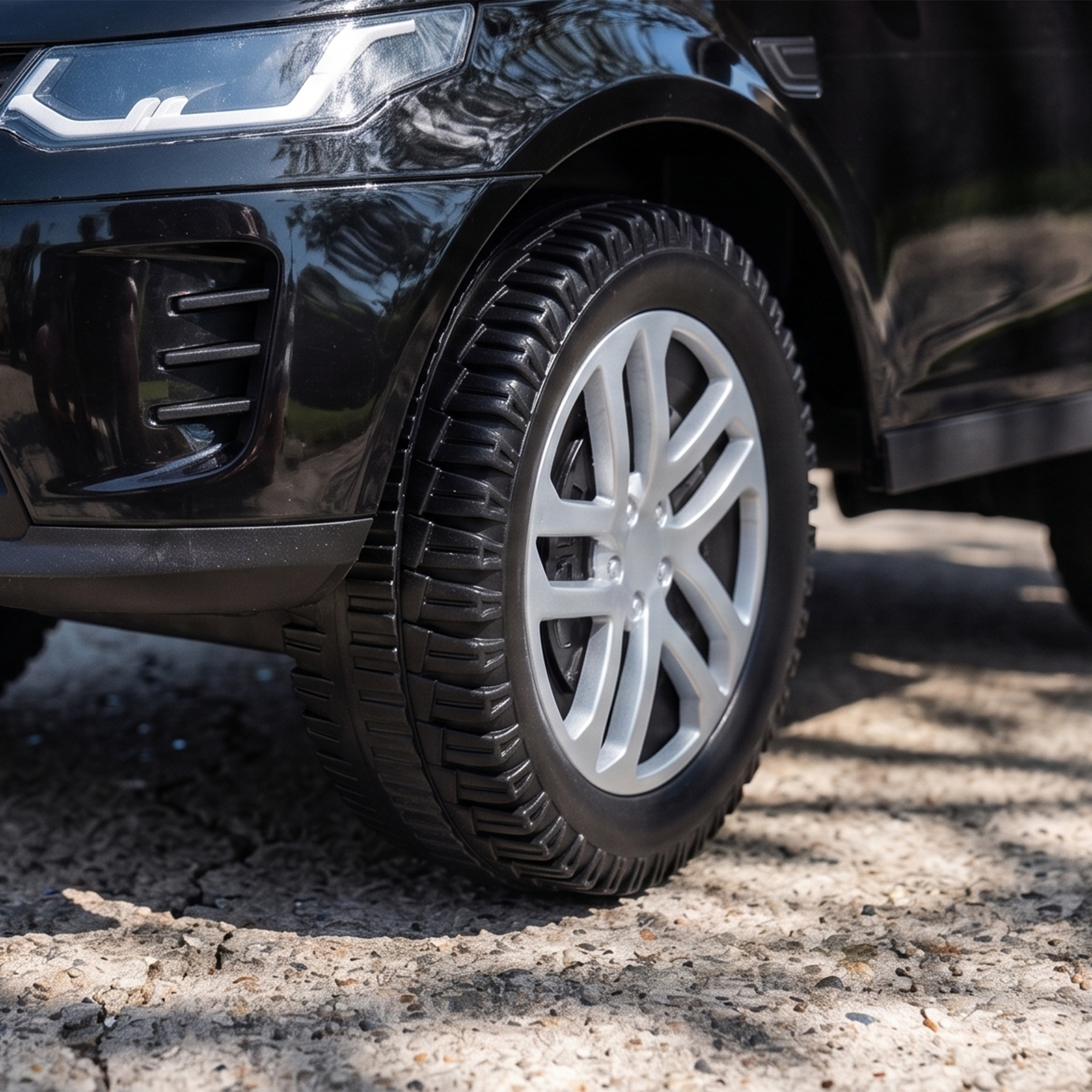 LAND ROVER DISCOVERY Rutschauto, Rutschfahrzeug mit Hupe, Motorgeräuschen Stauraum unter dem Sitz 18-36 Monaten Schwarz