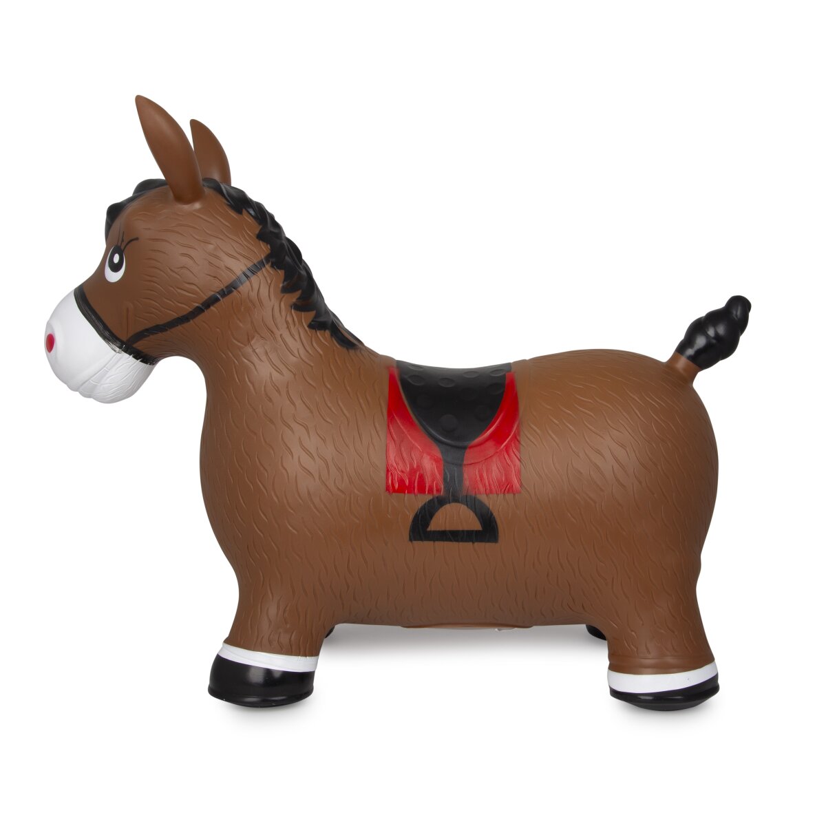 Hüpftier Pferd HoppyDoo braun mit Pumpe