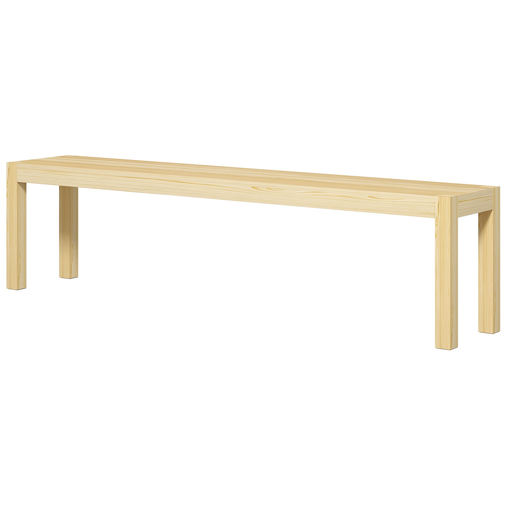 Sitzbank, Platz für 3 Personen, bis 330 kg, Kiefernholz, 175x33x45 cm