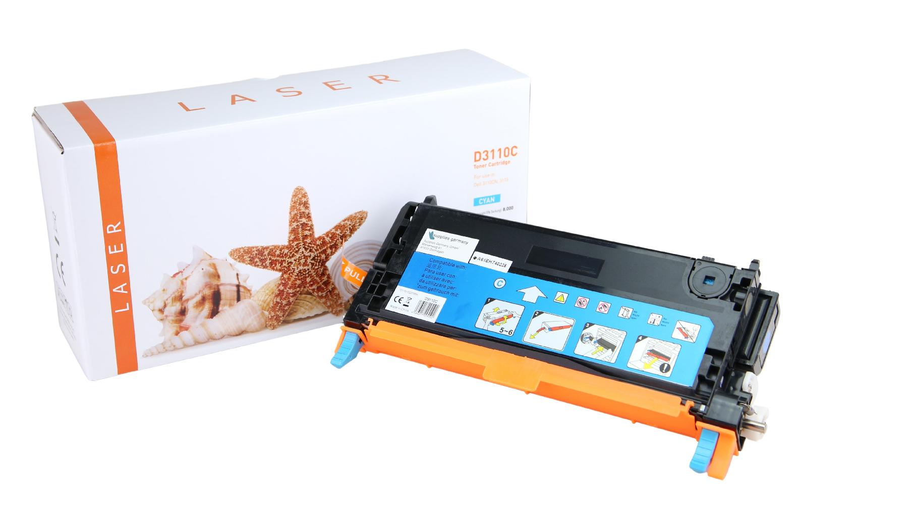 3110/3115C alternativ Toner cyan für Dell / PF029/59310171 / 8.000 Seiten