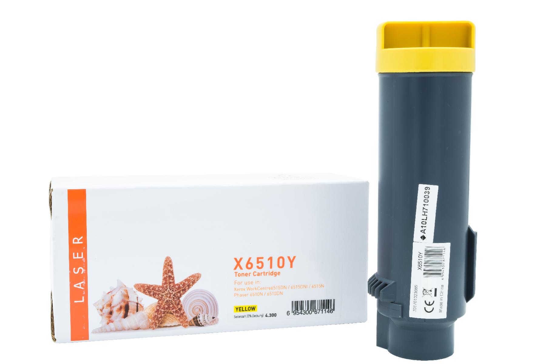 PHASER6510YHC alternativ Toner yellow für Xerox / 106R03692 / 4.300 Seiten