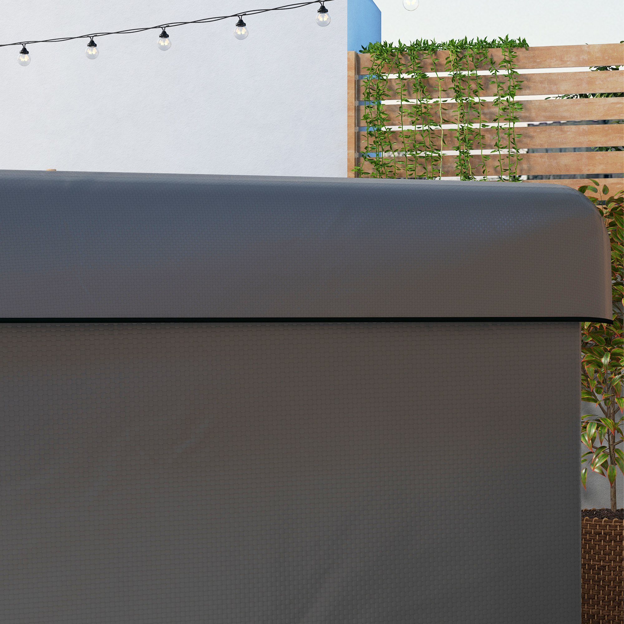 Gartenmöbelabdeckung Abdeckung Schutzhülle für Outdoor-Möbel, 215 cm x 155 cm x 150 cm, Dunkelgrau