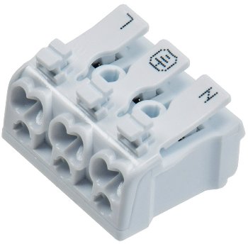 Lüsterklemme, 3-polig mit Hebel, 0,5-2,5mm², 450V/16A Lüsterklemme, 3-polig mit Hebel, 0,5-2,5mm², 450V/16A