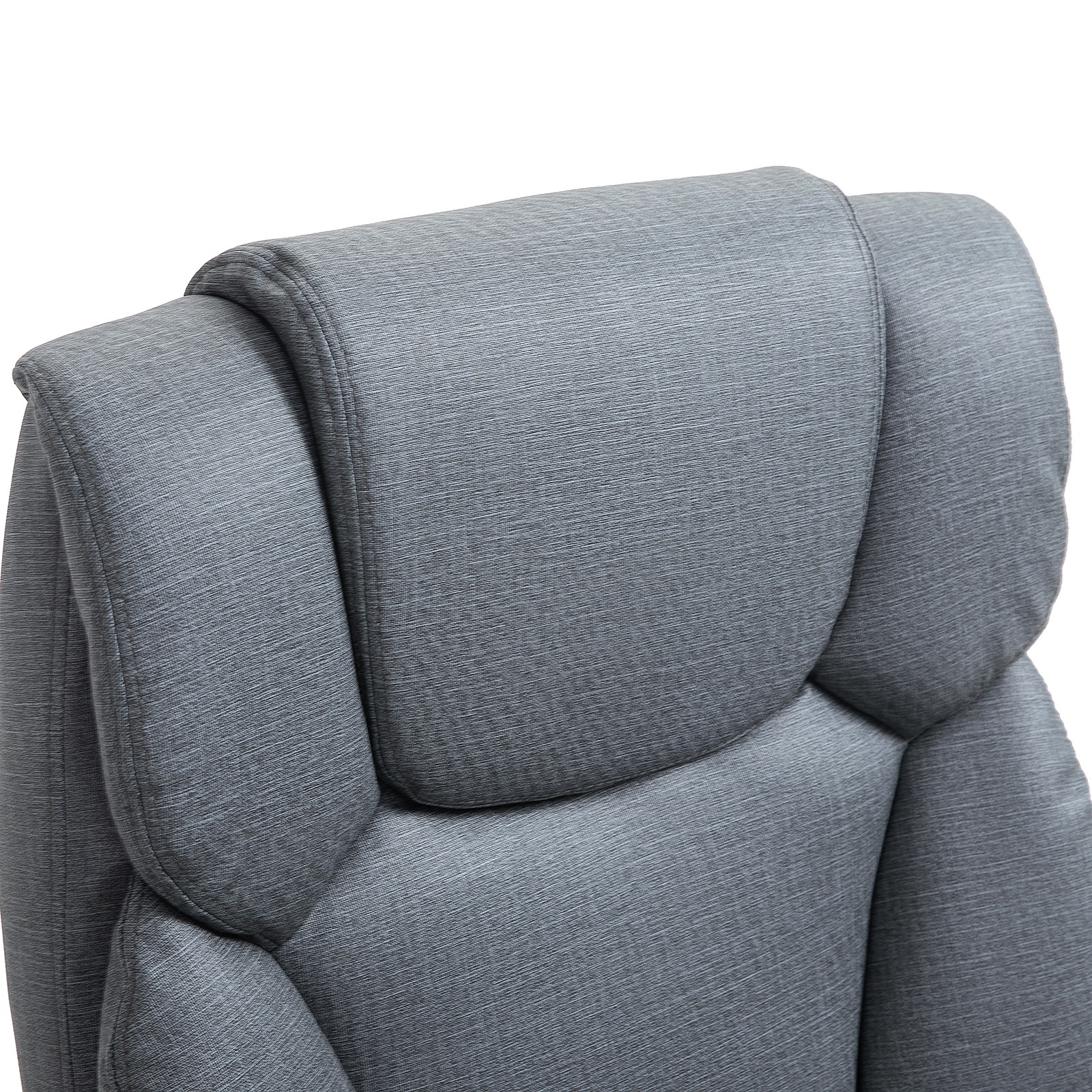 Bürostuhl Ergonomischer Chefsessel 360° Drehbar Computerstuhl höhenverstellbar mit Kopfstütze und gepolsterte Armlehnen mit Fußstütze Kunstleder 68 x 80 x 120–126 cm