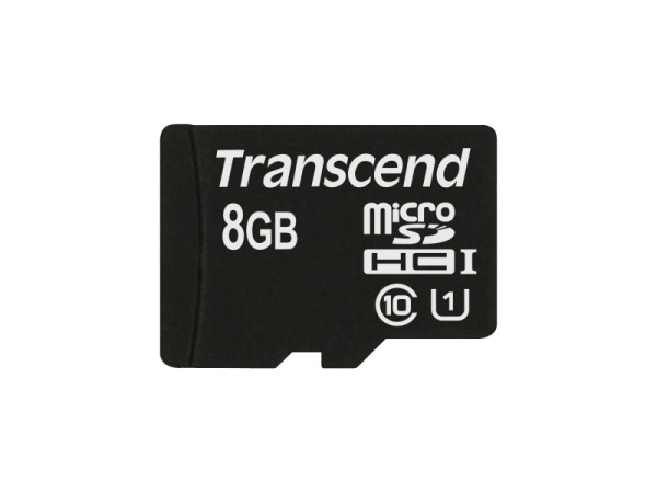 Transcend MicroSD Card 8GB SDHC UHS1 (ohne Adapter) TS8GUSDCU1