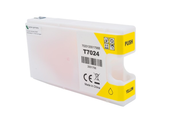 C13T70344010, Tintenpatrone gelb, Epson kompatibel - 25ml