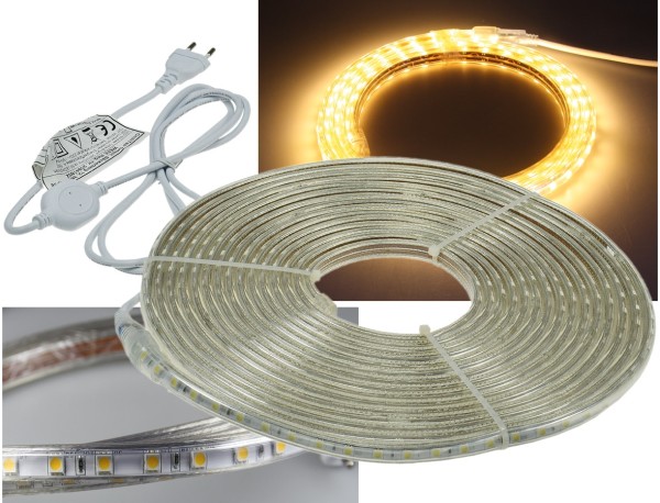 LED-Stripe "Ultra-Bright" 230V, 10m / 600 Lumen/Meter, warmweiß