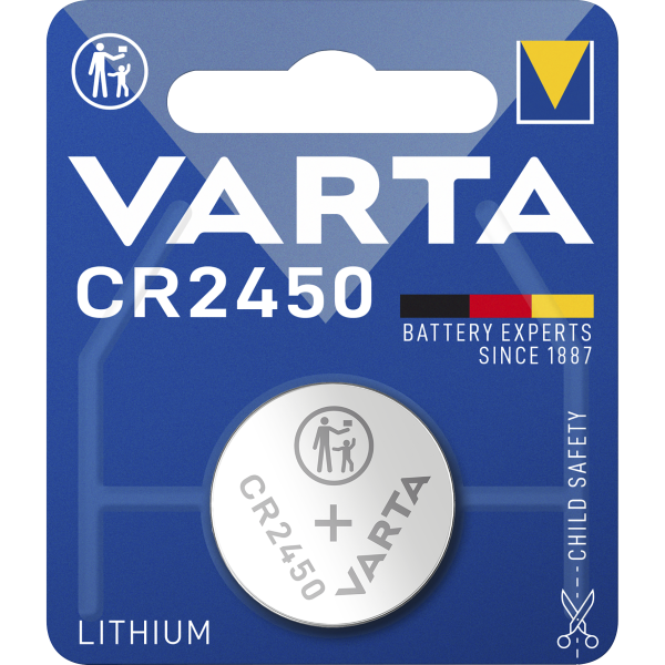 Lithium-Knopfzelle VARTA ''Electronics'', CR 2450, 560mAh, 3V, 1er-Blister