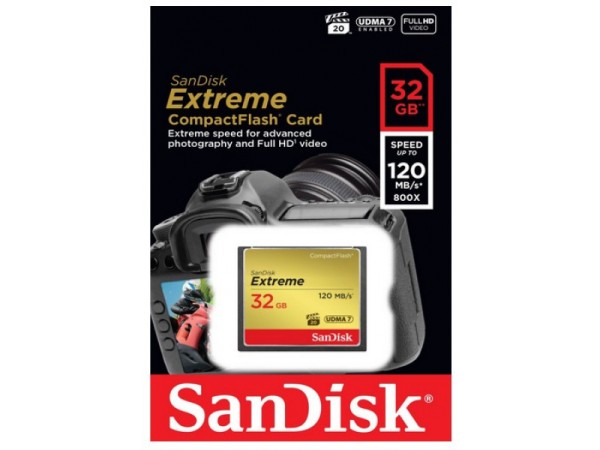 SanDisk CompactFlash Card Extreme 32GB SDCFXSB-032G-G46