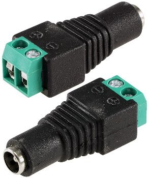 Anschluss-Adapter für LED-Stripes - Lüsterklemme auf 5,5/2,1mm Kupplung