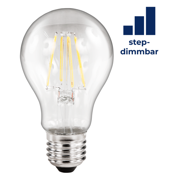 LED Filament Glühlampe McShine ''Filed'', E27, 6W, 620lm, warmweiß, step-dimmbar