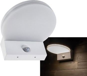 LED Wandleuchte "TORTUGUERO" IP65 - 15W, 1526lm, 140° Bewegungsmelder, 3000K