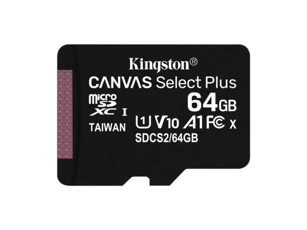 Kingston MicroSDXC 64GB Canvas Select Plus SDCS2/64GB-2P1A