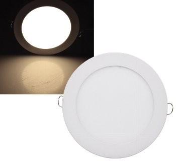 LED Licht-Panel "QCP-17R", Ø 17cm - 230V, 12W, 1128 Lumen, 2900K / warmweiß