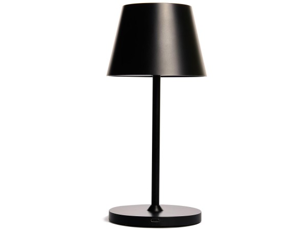 LED-Tischleuchte ROLF KERN „Club“ 25cm, schwarz, Akku, dimmbar