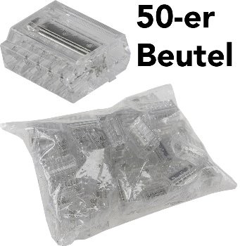 Steckbare Dosenklemmen, 50er Pack