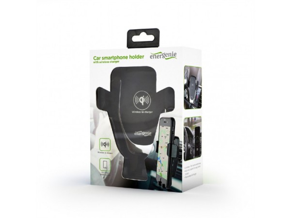 EnerGenie KFZ-Smartphonehalter mit Fast wireless QI 10 W EG-TA-CHAV-QI10-01