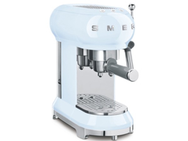 Smeg Espressomaschine mit Siebträger 50\'s Style Pastel Blue ECF01PBEU