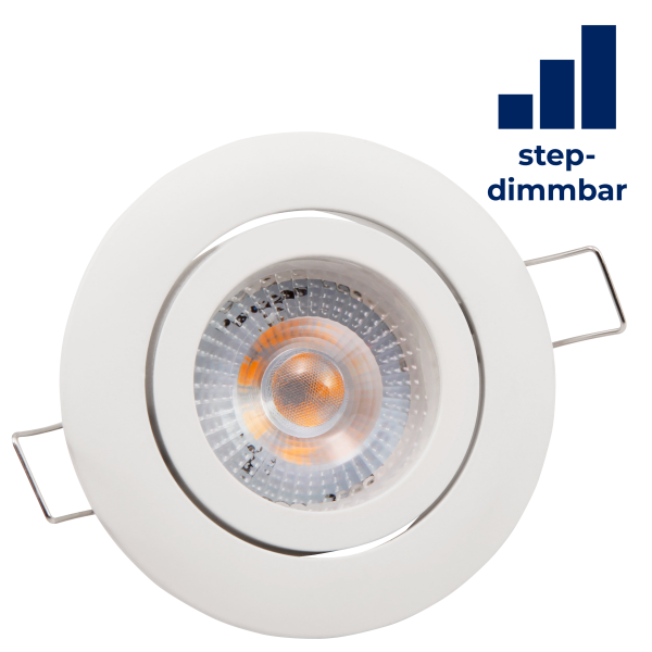 LED-Einbauleuchte McShine ''Eco-50'' 5W, 400lm, 3000K, step-dimmbar