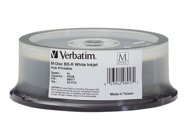 Verbatim M-DISC BD-R 25GB/1-4x Cakebox (25 Disc) - Archivmedium