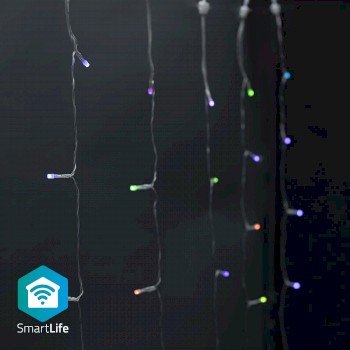 SmartLife Weihnachtsbeleuchtung | Vorhang | Wi-Fi | RGB | 180 LED's | 3 m | Android? / IOS