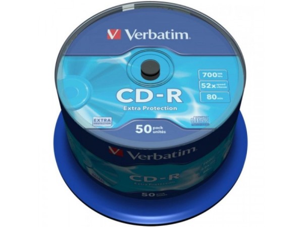 CD-R 80 Verbatim 52x DL 50er Cakebox 43351