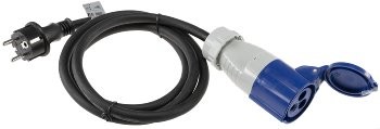 CEE auf Schutzkontakt-Stecker 1,5m - 230V, Adapter für Wohnwagen, Camping