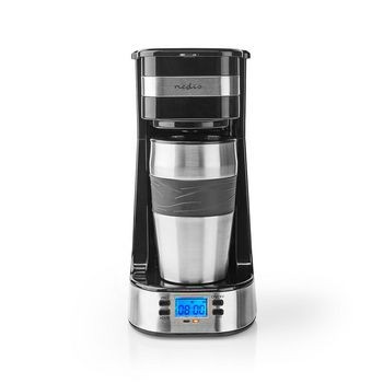 Kaffeemaschine | Filter Kaffee | 0.4 l | 1 Tassen | Timer einschalten | Schwarz / Silber