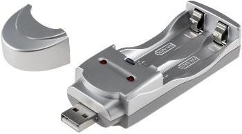 Akku-Ladegerät USB - für 2x Micro AAA/Mignon AA